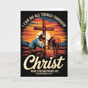 Ik kan alle dingen doen door Cowboy Christia Kaart
