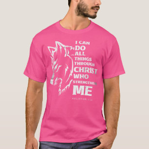 Ik kan alle dingen doen door middel van Christ Wol T-shirt