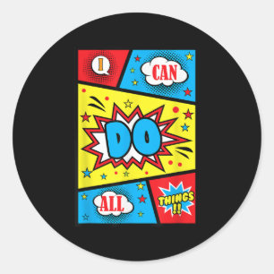 Ik kan alle dingen doen positieve affirmaties cite ronde sticker