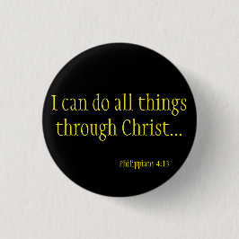 IK KAN ALLE DINGEN DOEN VIA CHRIST PHILIPPIANS RONDE BUTTON 3,2 CM