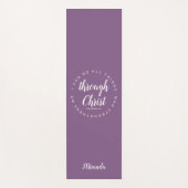 Ik kan alle dingen doen via Christ Verse Paarse Yogamat (Voorkant)