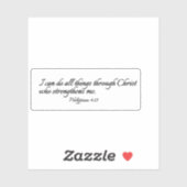 Ik kan alle dingen doen via Christus - Clear Sticker (Vel)