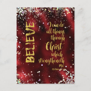 Ik kan alle dingen doen via Christus KJV Schrift Briefkaart