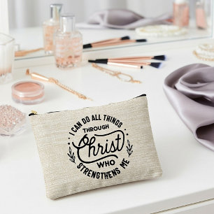 Ik kan alle dingen door Christus canvas uitzicht Etui