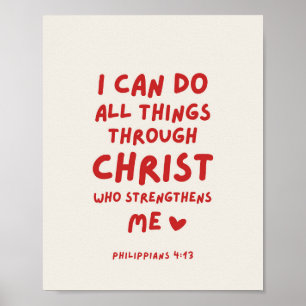 Ik kan alle dingen Filippenzen 4:13 Poster