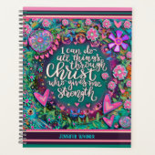 Ik kan alles doen bijbelvers  bloemen planner (Voorkant)
