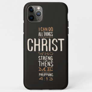 Ik kan alles doen door Christus Bijbelvers iPhone 11 Pro Max Hoesje