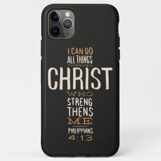 Ik kan alles doen door Christus Bijbelvers iPhone 11 Pro Max Hoesje