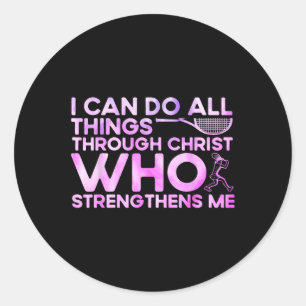 Ik kan alles doen door Christus die sterft Ronde Sticker