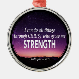 IK KAN ALLES DOEN Filippijnen 4:13 CHRISTELIJK Metalen Ornament