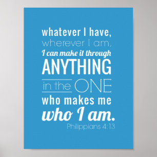 Ik kan alles doen, Philippians 4:13 Poster