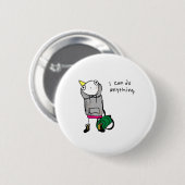 Ik kan alles doen. ronde button 5,7 cm (Voorkant /achterkant)