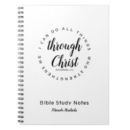 Ik kan alles doen via Christus Bijbelstudie Notitieboek
