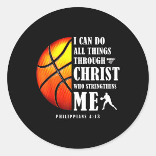 Ik kan alles doen via de Christelijke basis van Ch Ronde Sticker