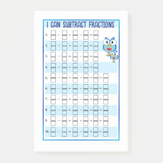 Ik kan breuken toevoegen - Blauwe Post-it notities Post-it® Notes (Voorkant)