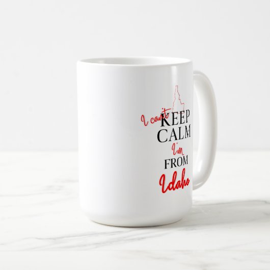 Ik kan Calm niet houden, ik ben van Idaho. Koffiemok (Voorkant rechts)