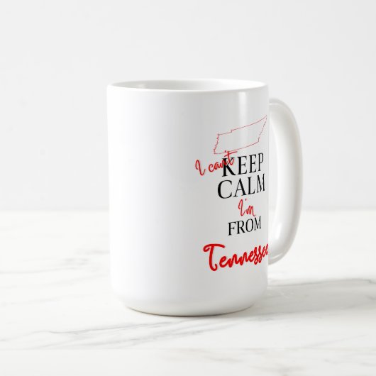 Ik kan Calm niet houden, ik ben van Tennessee Koffiemok (Voorkant rechts)