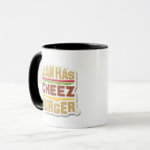 Ik kan Cheezburger hebben (schaduw) Mok (Voorkant links)