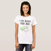 Ik kan dat (snijmachine) vrouwenmodel helemaal mak t-shirt (Voorkant volledig)