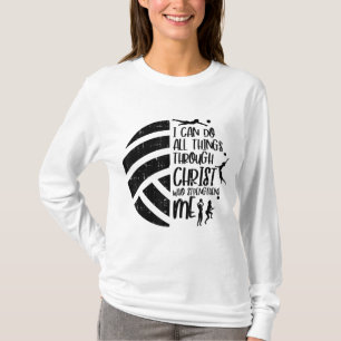 Ik kan dingen doen door Christus Volleyball Christ T-shirt