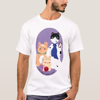 Ik kan een gelukskat hebben? t-shirt