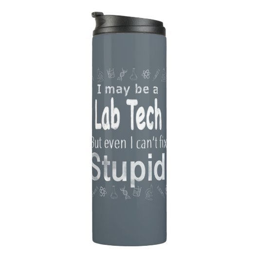 Ik kan een Lab Tech zijn Thermosbeker (Geroteerd rechts)