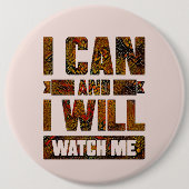 Ik kan en ik wil. Let op mij, Inspirerend Button (Voorkant)