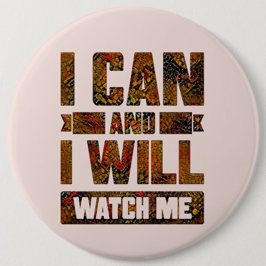 Ik kan en ik wil. Let op mij, Inspirerend Button (Voorkant)