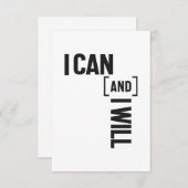 Ik kan en ik zal het bericht inspireren RSVP kaartje (Voorkant / Achterkant)