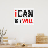 Ik kan en ik zal |  kijk poster (Keuken)