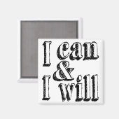 Ik kan en ik zal magneet (Voorkant / Achterkant)