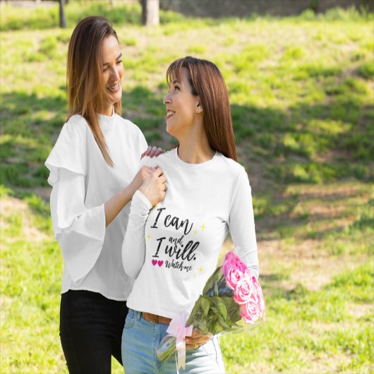 Ik kan en zal het doen. Let op mij T-shirt