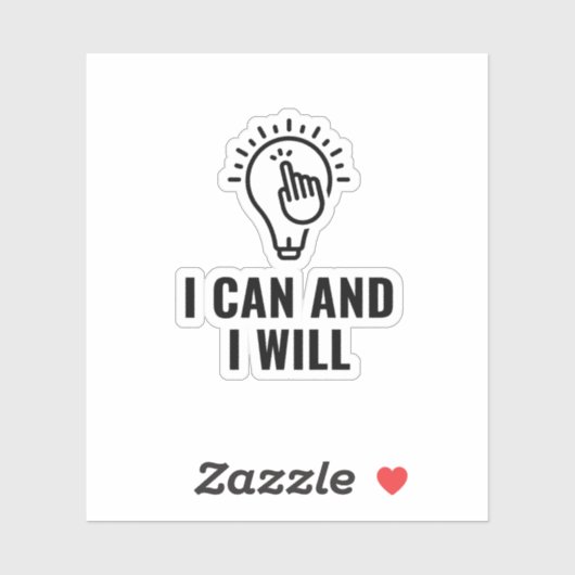 Ik kan en zal het doen sticker (Vel)