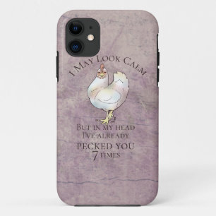 "Ik kan er kalm uitzien" Chicken iPhone 11 Hoesje