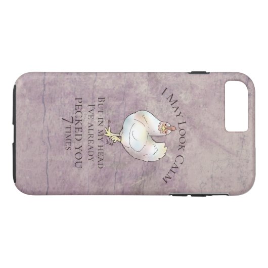 "Ik kan er kalm uitzien" Chicken Case-Mate iPhone Case (Achterkant (Horizontaal))