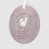 "Ik kan er kalm uitzien" Chicken Ornament (voorkant)