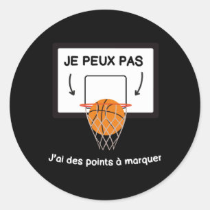 Ik kan geen basketbal chiffon top hebben ronde sticker