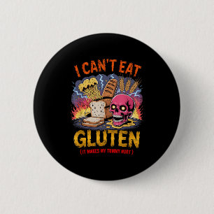 Ik kan geen gluten eten, het maakt mijn buik doet ronde button 5,7 cm