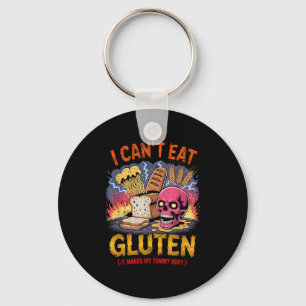 Ik kan geen gluten eten, het maakt mijn buik doet sleutelhanger