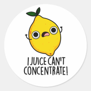 Ik kan geen grappige citroenwoordspeling concentre ronde sticker