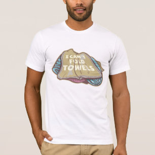Ik kan geen handdoeken vouwen grappige wasdag t-shirt