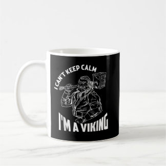 Ik kan geen kalm houden, ik ben een Viking Odin No Koffiemok