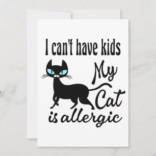 Ik kan geen Kinderen hebben... mijn kat is allergi Kaart