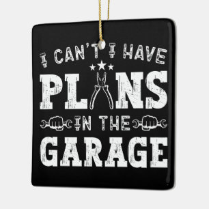 Ik kan geen plannen hebben in het grappige mechani keramisch ornament