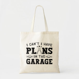 Ik kan geen plannen hebben in het grappige mechani tote bag