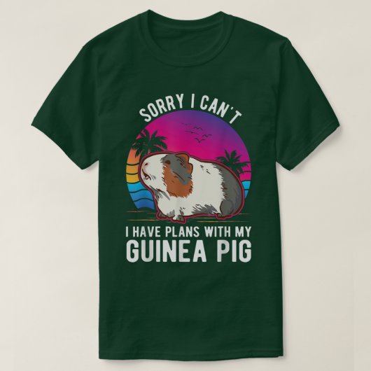 Ik kan geen plannen hebben met mijn Guinee Pig. T-shirt (Design voorkant)