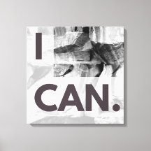 Ik kan grijs stenen rock gestrekte canvas afdrukke