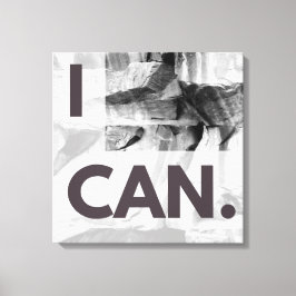 Ik kan grijs stenen rock gestrekte canvas afdrukke