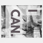 Ik kan grijze stenen rock fleece deken (Voorkant (Horizontaal))