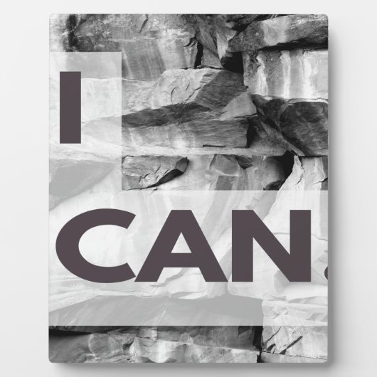 Ik kan grijze stenen rock fotoplaat (Voorkant)